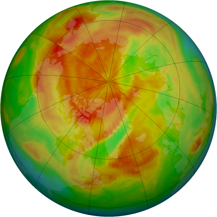 Arctic ozone map for 21 April 2002